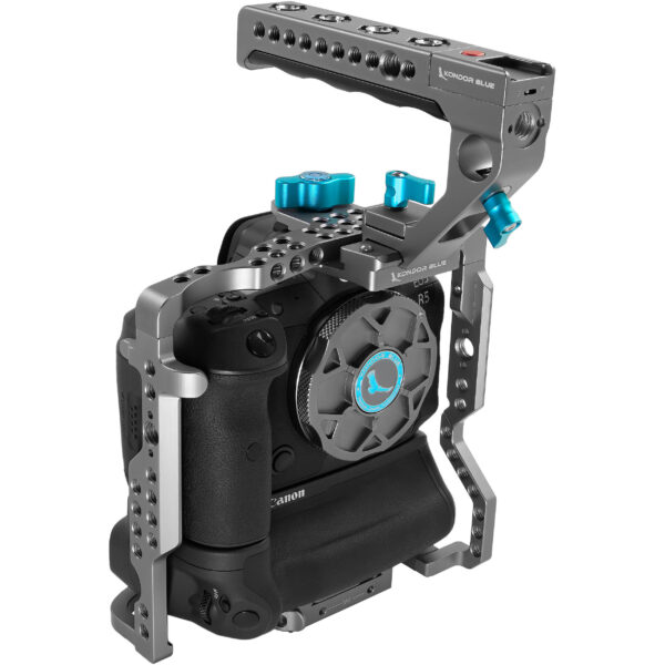 Kondor Blue Full Cage with Top Handle for Canon R5/R6/R with Battery Grip (Space Gray)