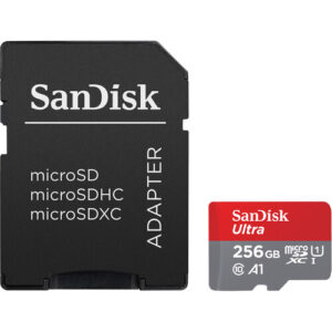 SanDisk 256GB Ultra UHS-I microSDXC Memory Card with Adapter