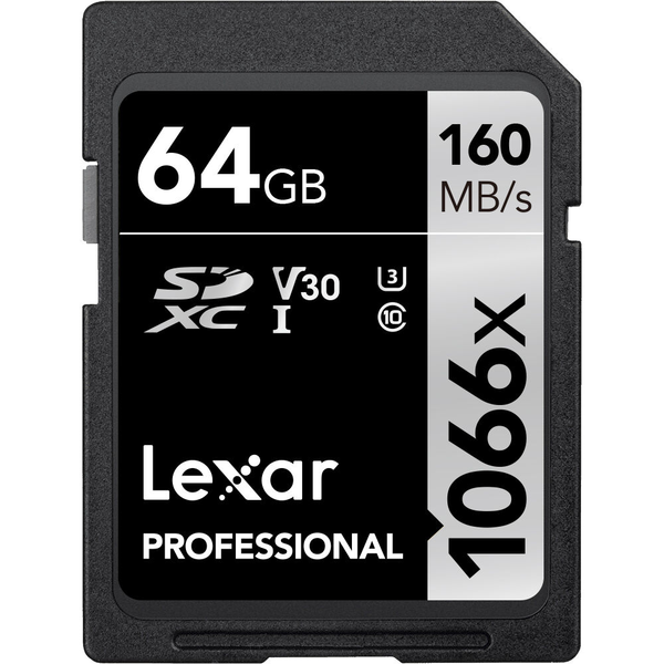 Lexar 64GB Professional 1066x UHS-I SDXC Memory Card