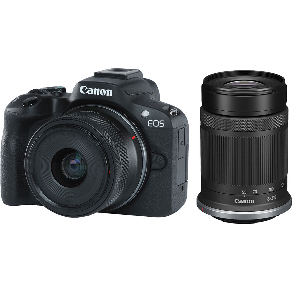 Canon EOS R50 Mirrorless Camera with 18-45mm and 55-210mm