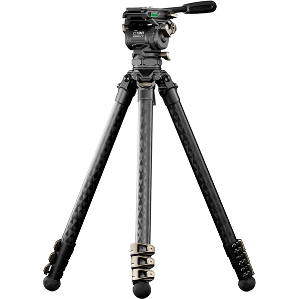 Tilta 75mm Cine Fluid Head with 3-Stage Carbon Fiber Tripod Legs