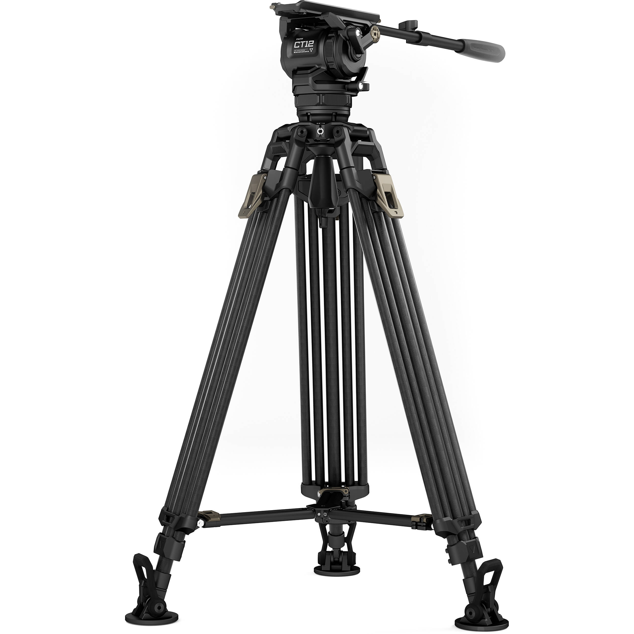 Tilta CT12 75mm Cine Fluid Head With 2-Stage One-Touch Carbon Fiber Tripod System