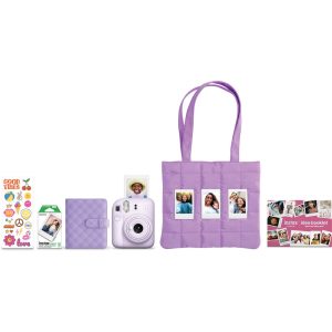 FUJIFILM INSTAX MINI 12 Instant Film Camera Holiday Bundle (Lilac Purple)