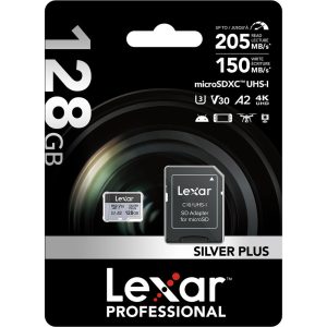 Lexar 128gb Silver Plus Micro SD Card