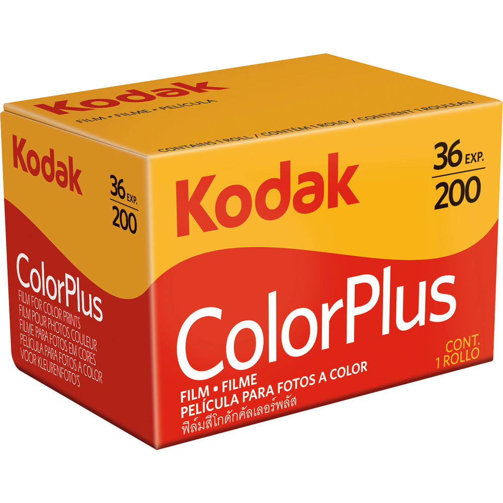 Kodak ColorPlus 200 35mm Film Overview Fine Grain and Rich Color Kodak ColorPlus 200 is a daylight-balanced color negative film with a nominal sensitivity of ISO 200/24°. Its fine grain structure, high sharpness, and rich color saturation make it a versatile choice for everyday photography. Flexible Exposure Latitude With a wide exposure latitude, ColorPlus 200 supports exposure up to two stops under or three stops over its nominal rating. This flexibility makes it suitable for working in a variety of lighting conditions. This product contains one 36-exposure roll of 35mm film