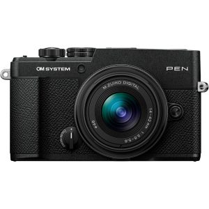 OM SYSTEM PEN Mirrorless Camera with 14-42mm III Lens (Black)